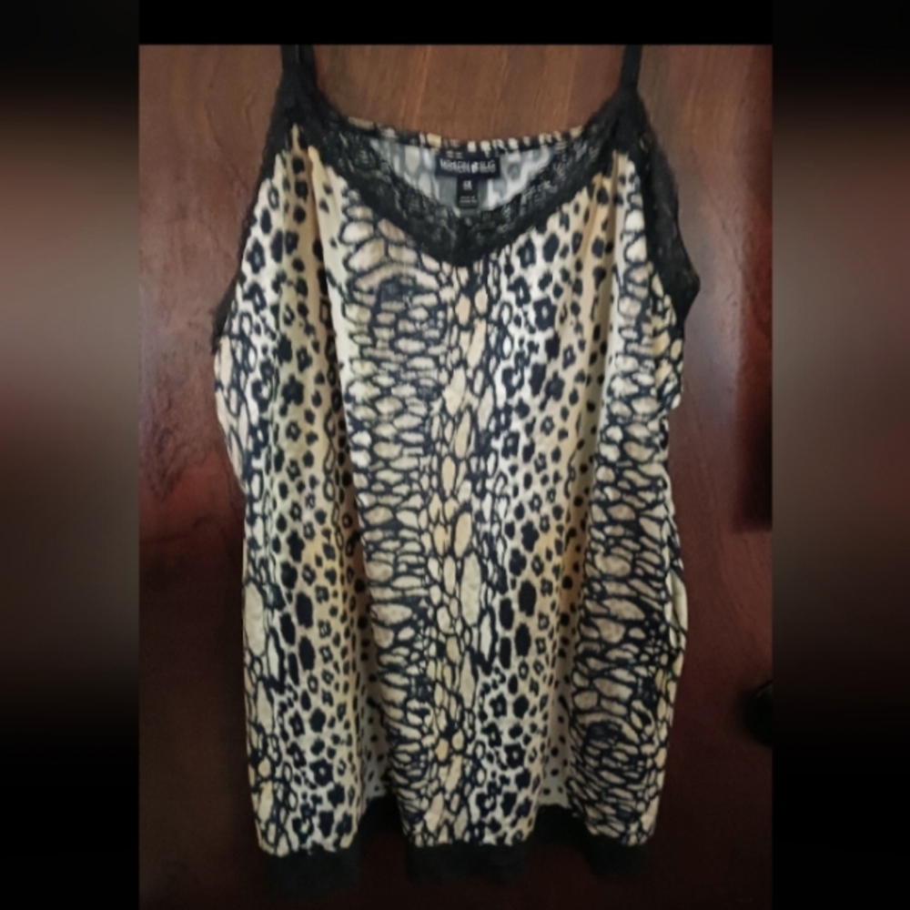 Animal Print Camisole/Tank Top, Size 2X